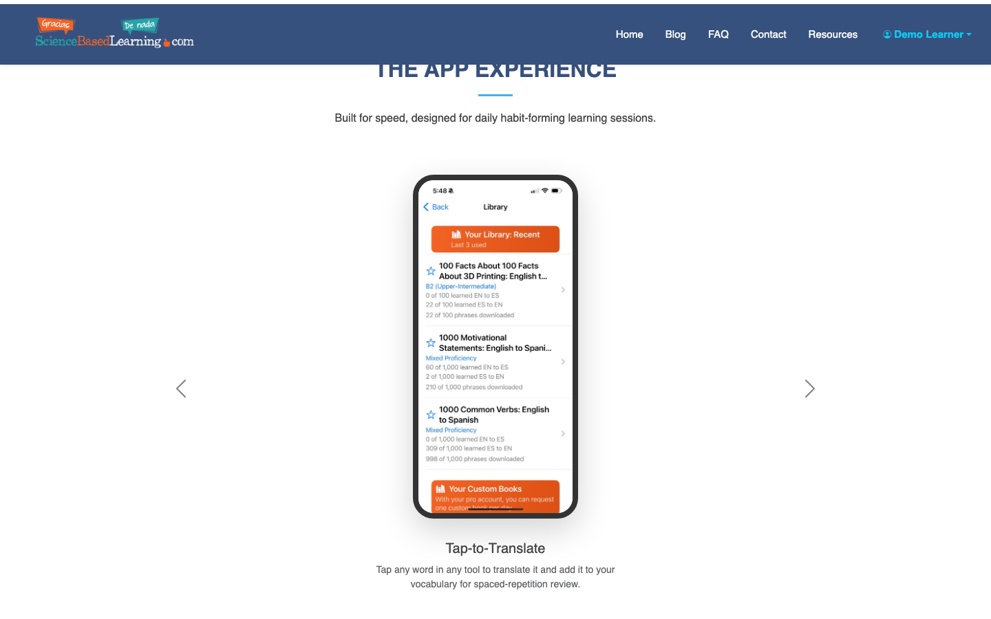 Practice speaking with in-app study tools and pronunciation feedback.