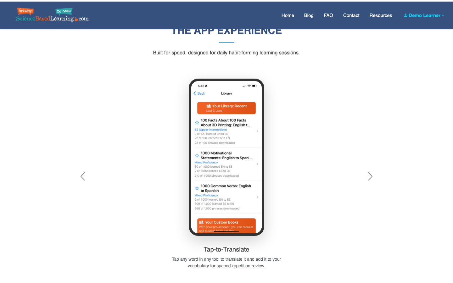 Practice Spanish conversation and pronunciation in the iOS app